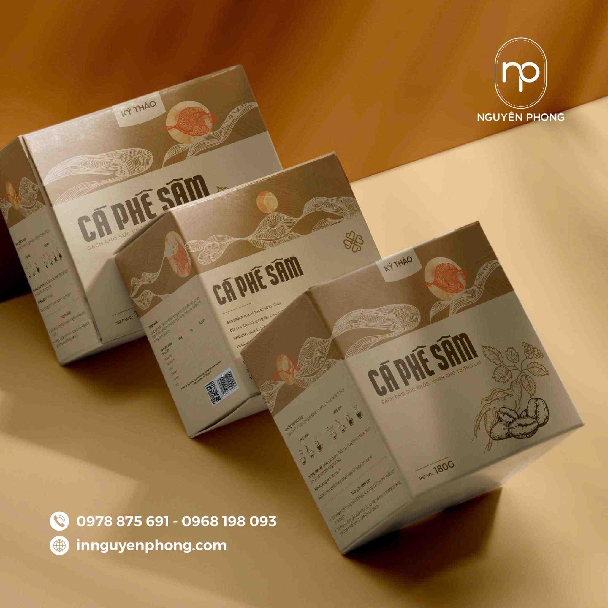 Mẫu hộp giấy đựng cà phê